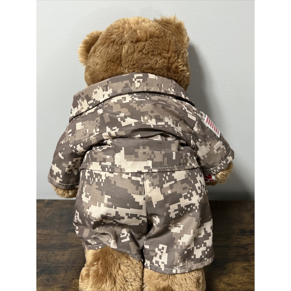 2015 Build A Bear Teddy Military Camo Army Soldier Outfit‎ Shirt, Pants, Dog Tag - Picture 5 of 5
